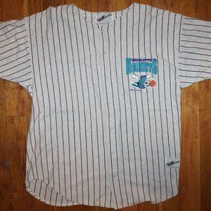 1993 Ravens Charlotte Hornets Pinstripe ]Shirt